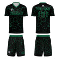 Custom Black Green Jerseys for Men Women Personalized Soccer Uniforms for Adult and Kid enthsush