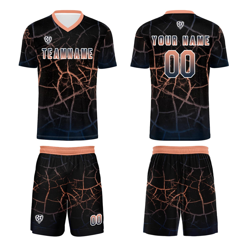 Custom Black Flesh Jerseys for Men Women Personalized Soccer Uniforms for Adult and Kid enthsush