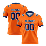 Custom Orange Blue Football Jersey Personalized Football Shirts for Men Women  Printed Team Name Number Logo