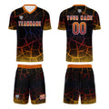 Custom Black Orange Jerseys for Men Women Personalized Soccer Uniforms for Adult and Kid enthsush