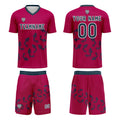 Custom Rose Red Jerseys for Men Women Personalized Soccer Uniforms for Adult and Kid enthsush
