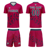 Custom Rose Red Jerseys for Men Women Personalized Soccer Uniforms for Adult and Kid
