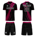 Custom Black Rose Red Jerseys for Men Women Personalized Soccer Uniforms for Adult and Kid enthsush