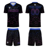 Custom Black Rose Purple Jerseys for Men Women Personalized Soccer Uniforms for Adult and Kid