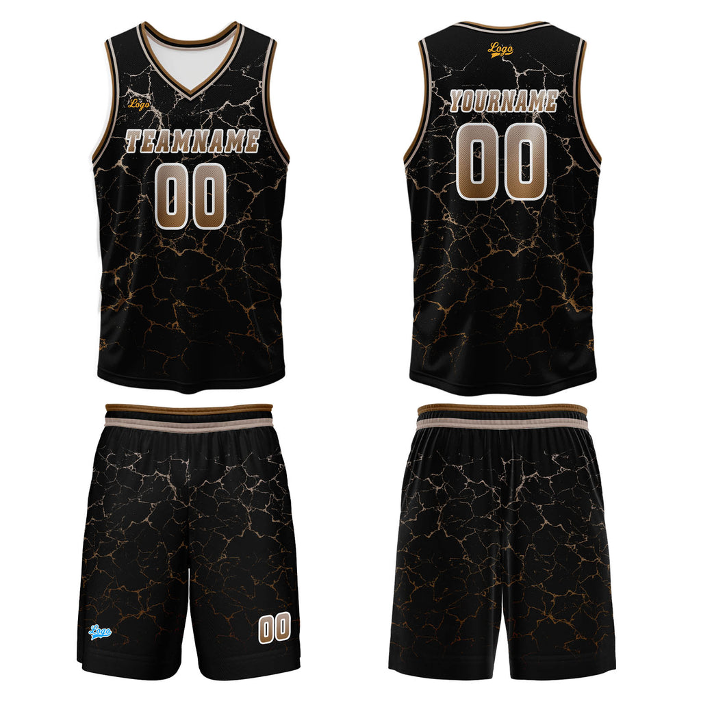 Custom Brown Basketball Jersey Uniform Suit Printed Your Logo Name Number enthsush