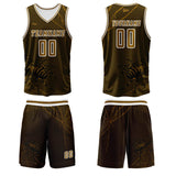 Custom Brown Basketball Jersey Uniform Suit Printed Your Logo Name Number