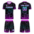 Custom Black Purple Jerseys for Men Women Personalized Soccer Uniforms for Adult and Kid enthsush