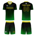 Custom Green Yellow Jerseys for Men Women Personalized Soccer Uniforms for Adult and Kid enthsush
