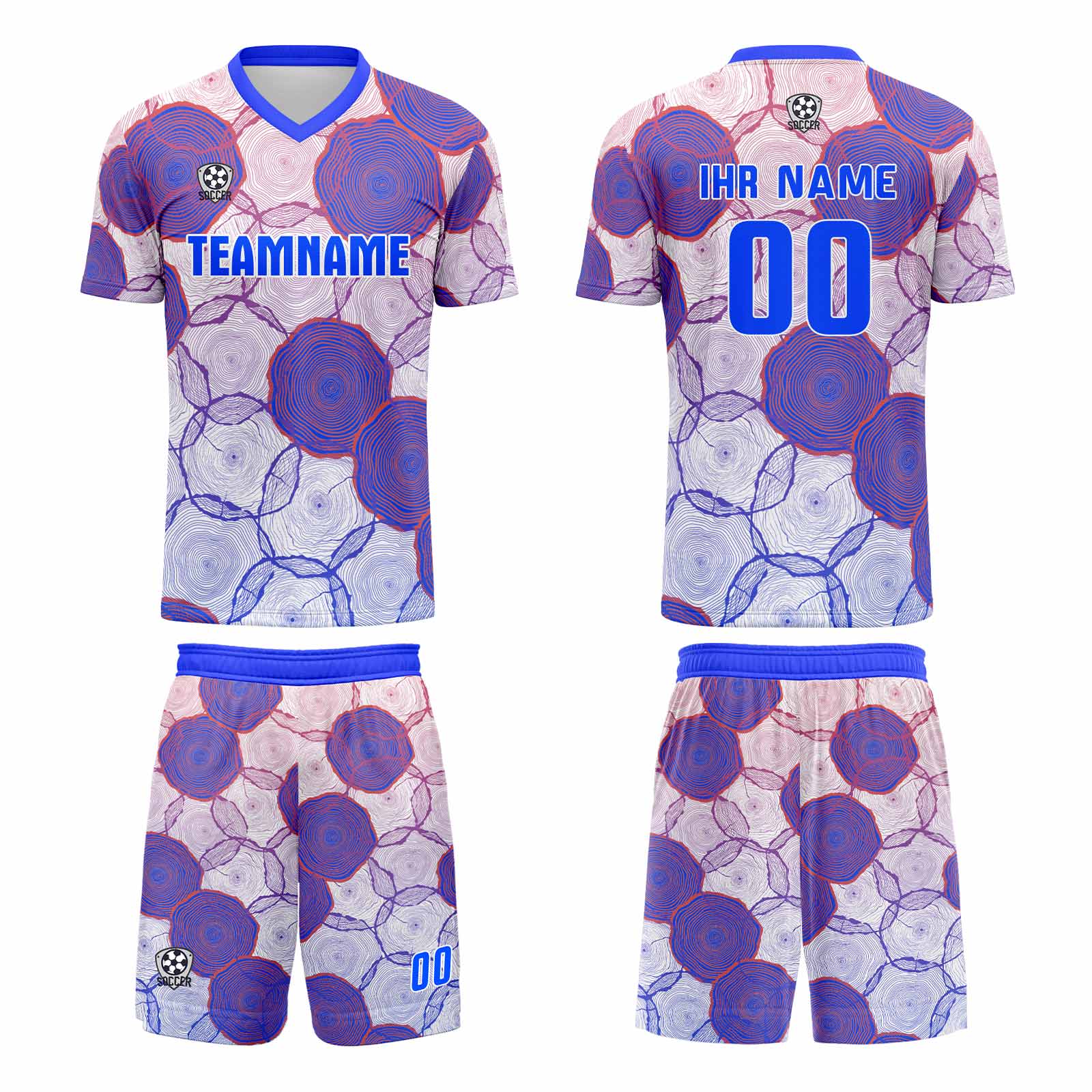 Custom White Blue Orange Jerseys for Men Women Personalized Soccer Uniforms for Adult and Kid enthsush