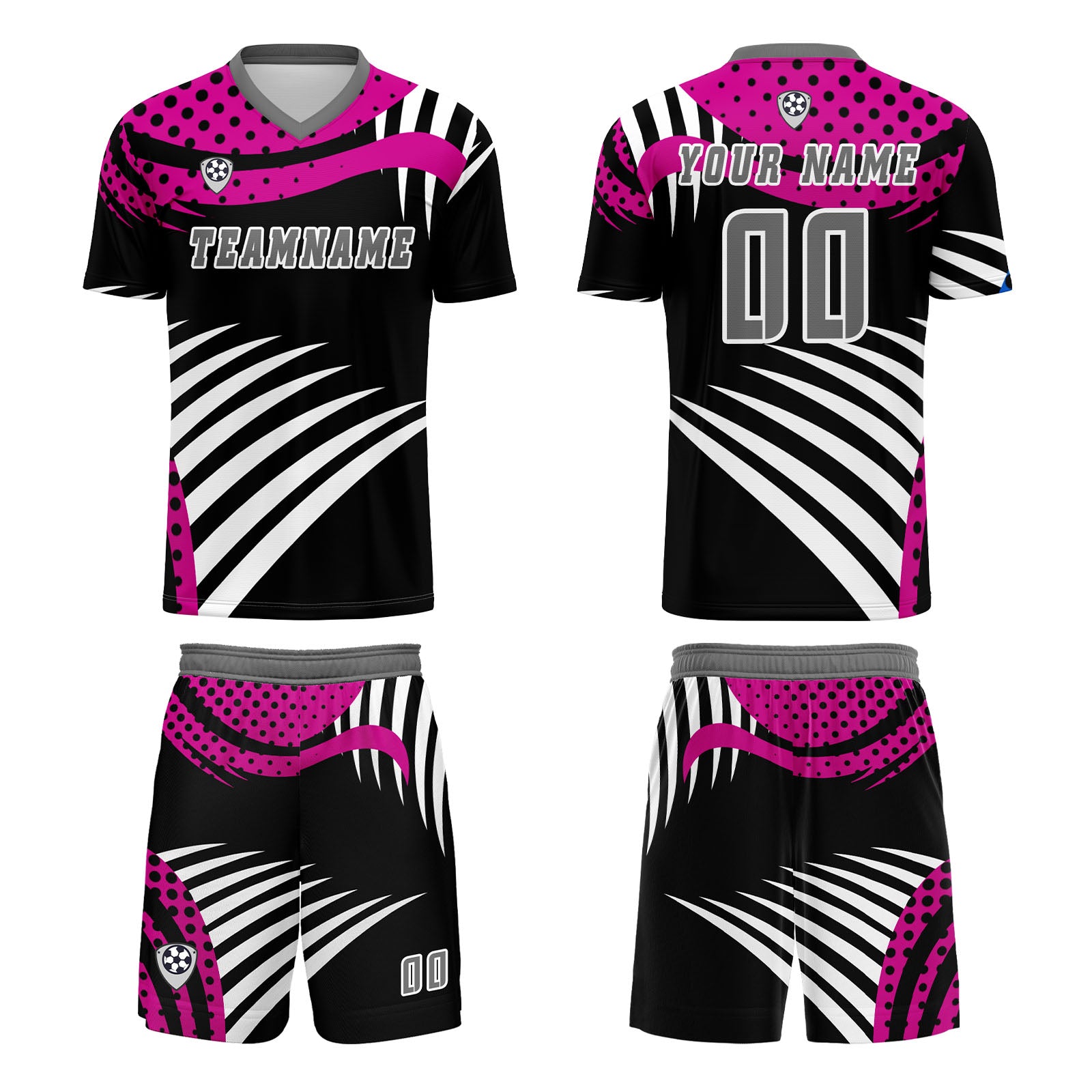 Custom Purple Gray Jerseys for Men Women Personalized Soccer Uniforms for Adult and Kid enthsush