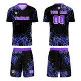 Custom Purple Jerseys for Men Women Personalized Soccer Uniforms for Adult and Kid