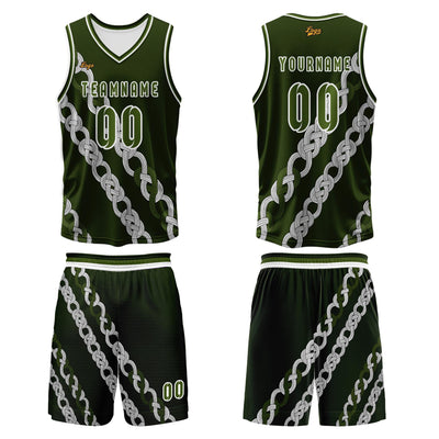 Custom Olive Green Basketball Jersey Uniform Suit Printed Your Logo Name Number enthsush
