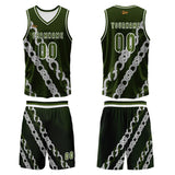 Custom Olive Green Basketball Jersey Uniform Suit Printed Your Logo Name Number