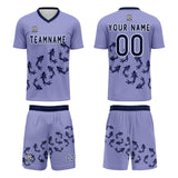 Custom Light Purple Jerseys for Men Women Personalized Soccer Uniforms for Adult and Kid