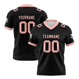 Custom Black Pink Football Jersey Personalized Football Shirts for Men Women  Printed Team Name Number Logo