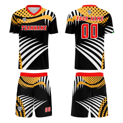 Custom Orange Red Jerseys for Men Women Personalized Soccer Uniforms for Adult and Kid enthsush