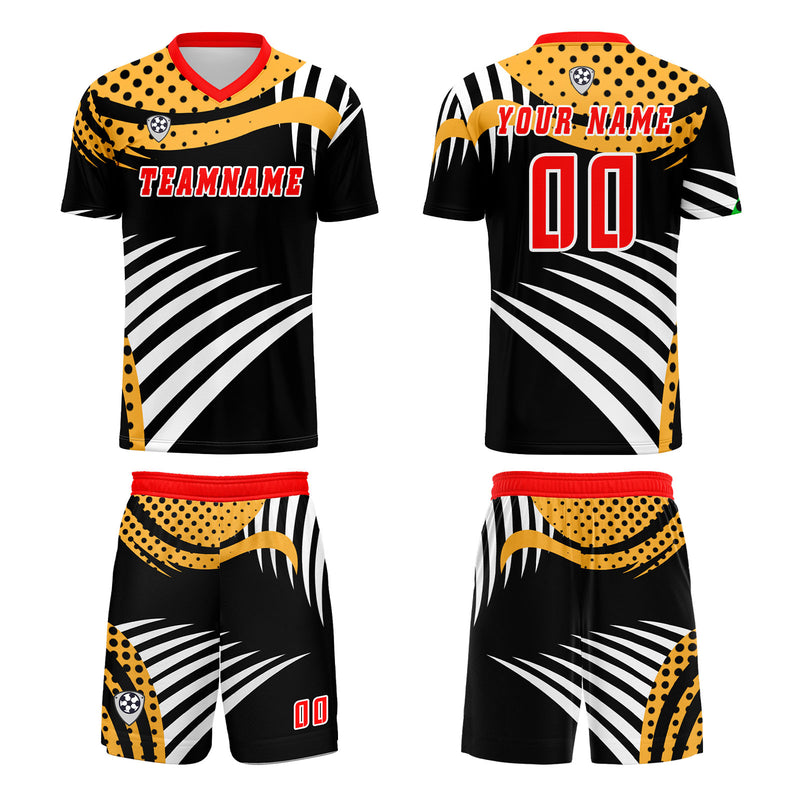 Custom Orange Red Jerseys for Men Women Personalized Soccer Uniforms for Adult and Kid