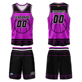Custom White Purple Basketball Jersey Uniform Suit Printed Your Logo Name Number