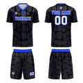Custom Black Blue Jerseys for Men Women Personalized Soccer Uniforms for Adult and Kid enthsush