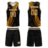 Custom Black Orange Basketball Jersey Uniform Suit Printed Your Logo Name Number