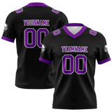 Custom Black Purple Football Jersey Personalized Football Shirts for Men Women  Printed Team Name Number Logo