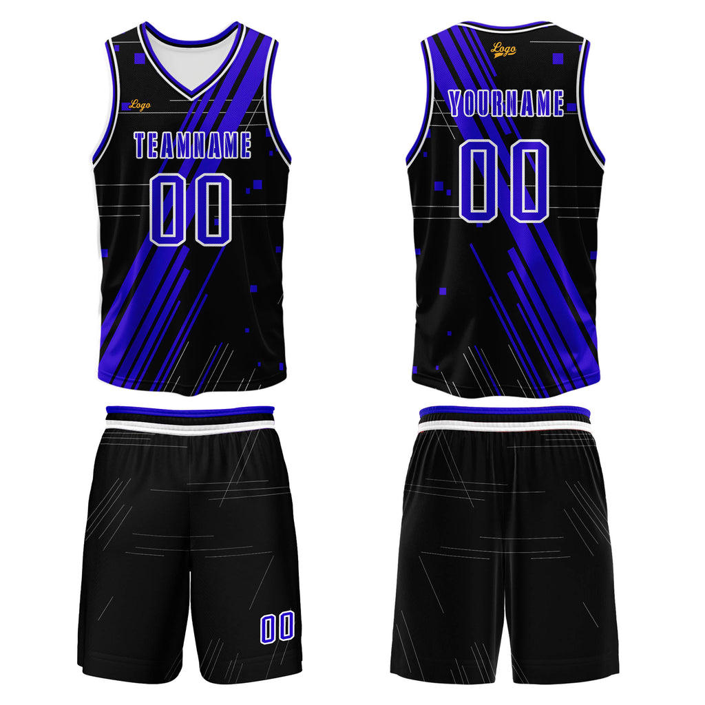 Custom Black Purple Basketball Jersey Uniform Suit Printed Your Logo Name Number enthsush