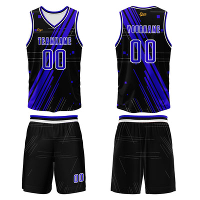 Custom Black Purple Basketball Jersey Uniform Suit Printed Your Logo Name Number enthsush