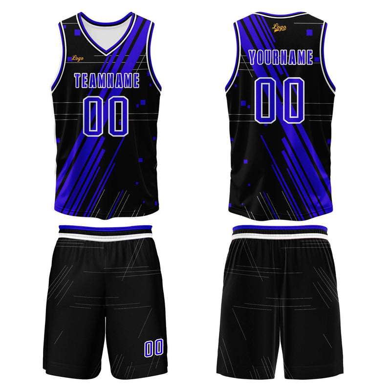 Custom Black Purple Basketball Jersey Uniform Suit Printed Your Logo Name Number