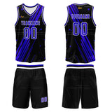 Custom Black Purple Basketball Jersey Uniform Suit Printed Your Logo Name Number
