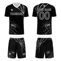 Custom Black Jerseys for Men Women Personalized Soccer Uniforms for Adult and Kid enthsush