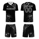 Custom Black Jerseys for Men Women Personalized Soccer Uniforms for Adult and Kid