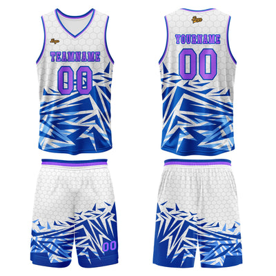 Custom Blue Violet Basketball Jersey Uniform Suit Printed Your Logo Name Number enthsush