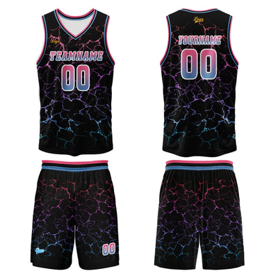 Custom Pink Blue Basketball Jersey Uniform Suit Printed Your Logo Name Number enthsush