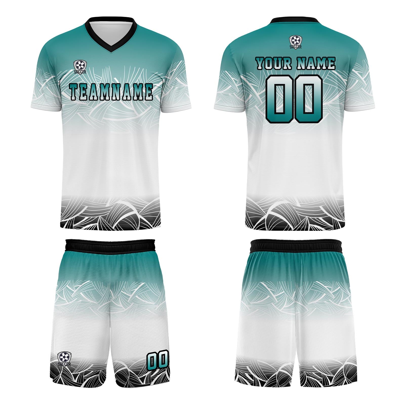Custom White Jerseys for Men Women Personalized Soccer Uniforms for Adult and Kid enthsush