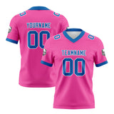 Custom Pink Blue Football Jersey Personalized Football Shirts for Men Women  Printed Team Name Number Logo