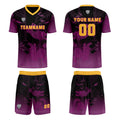 Custom Purple Orange Jerseys for Men Women Personalized Soccer Uniforms for Adult and Kid enthsush