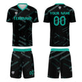 Custom Black Dark Green Jerseys for Men Women Personalized Soccer Uniforms for Adult and Kid enthsush
