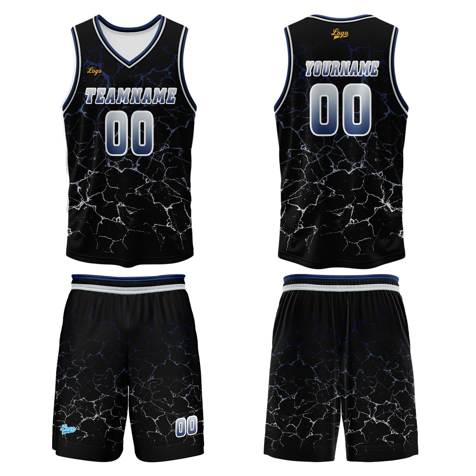 Custom Azure Basketball Jersey Uniform Suit Printed Your Logo Name Number enthsush