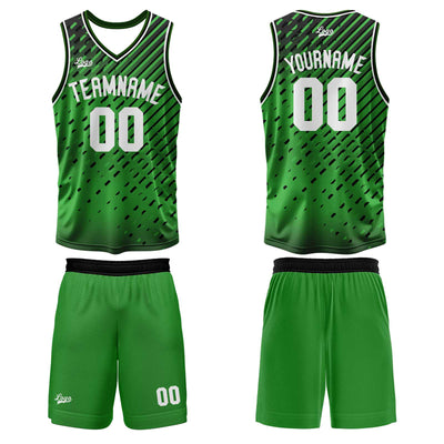 Custom Green Basketball Jersey Uniform Suit Printed Your Logo Name Number enthsush