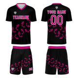 Custom Black Jerseys for Men Women Personalized Soccer Uniforms for Adult and Kid