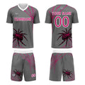 Custom Gray Jerseys for Men Women Personalized Soccer Uniforms for Adult and Kid enthsush