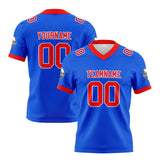 Custom Blue Red Football Jersey Personalized Football Shirts for Men Women  Printed Team Name Number Logo