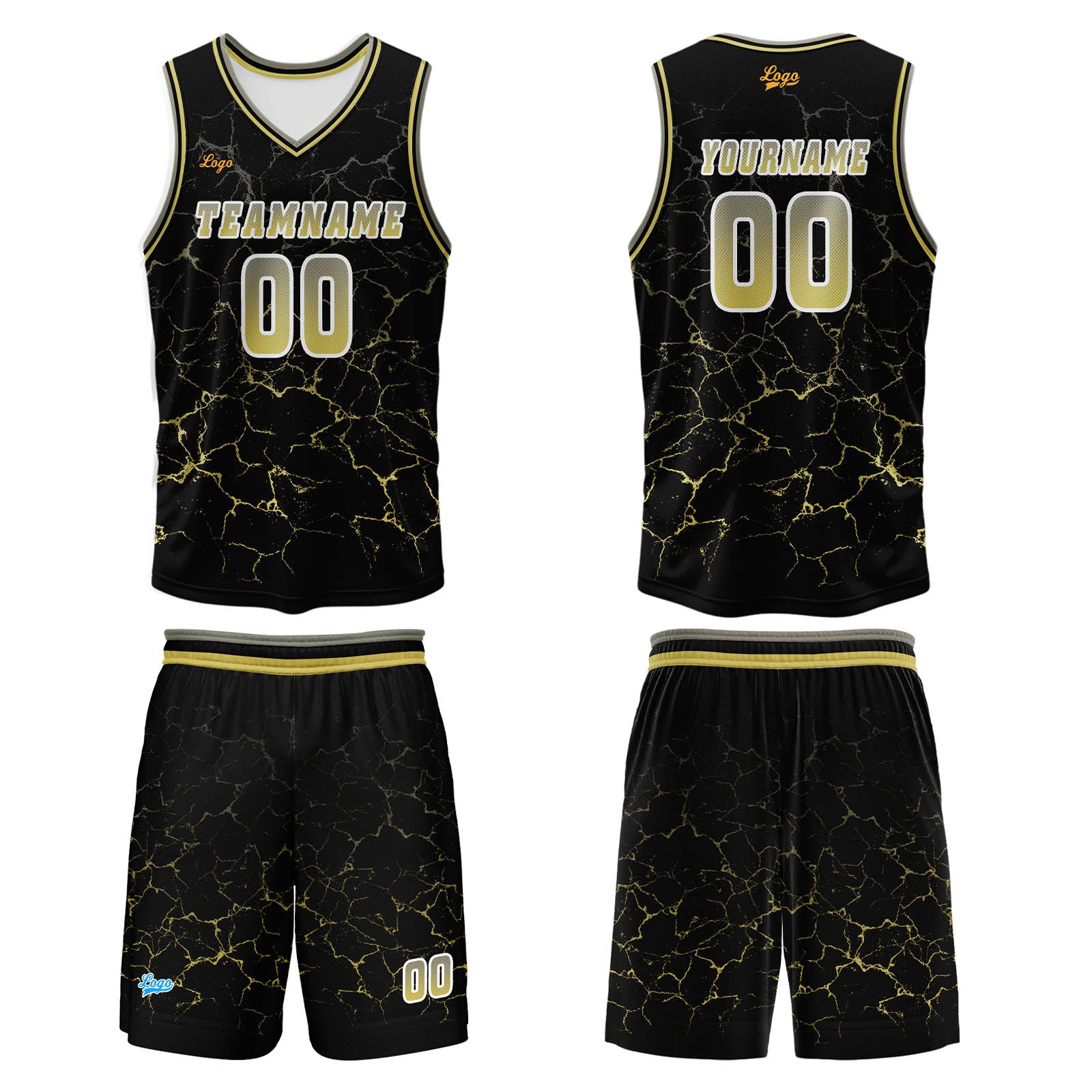 Custom Yellow Basketball Jersey Uniform Suit Printed Your Logo Name Number enthsush