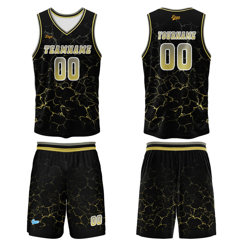 Custom Yellow Basketball Jersey Uniform Suit Printed Your Logo Name Number