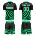 Custom Black Green Soccer Jerseys for Men Women Personalized Soccer Uniforms for Adult and Kid enthsush