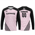 Custom Black Pink Basketball Soccer Football Shooting Long T-Shirt for Adults and Kids enthsush