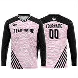 Custom Black Pink Basketball Soccer Football Shooting Long T-Shirt for Adults and Kids