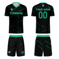 Custom Black Grass Green Jerseys for Men Women Personalized Soccer Uniforms for Adult and Kid enthsush