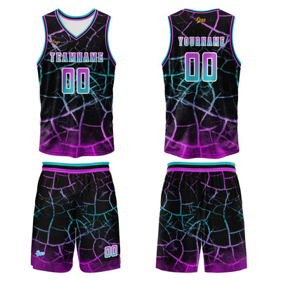 Custom Rose Purple Basketball Jersey Uniform Suit Printed Your Logo Name Number enthsush