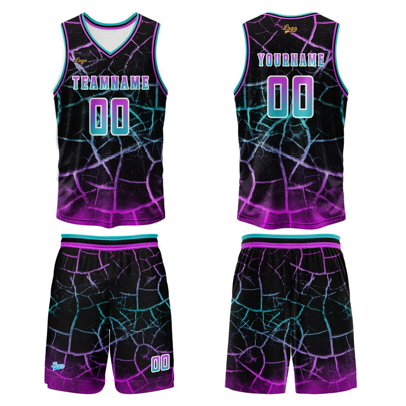 Custom Rose Purple Basketball Jersey Uniform Suit Printed Your Logo Name Number